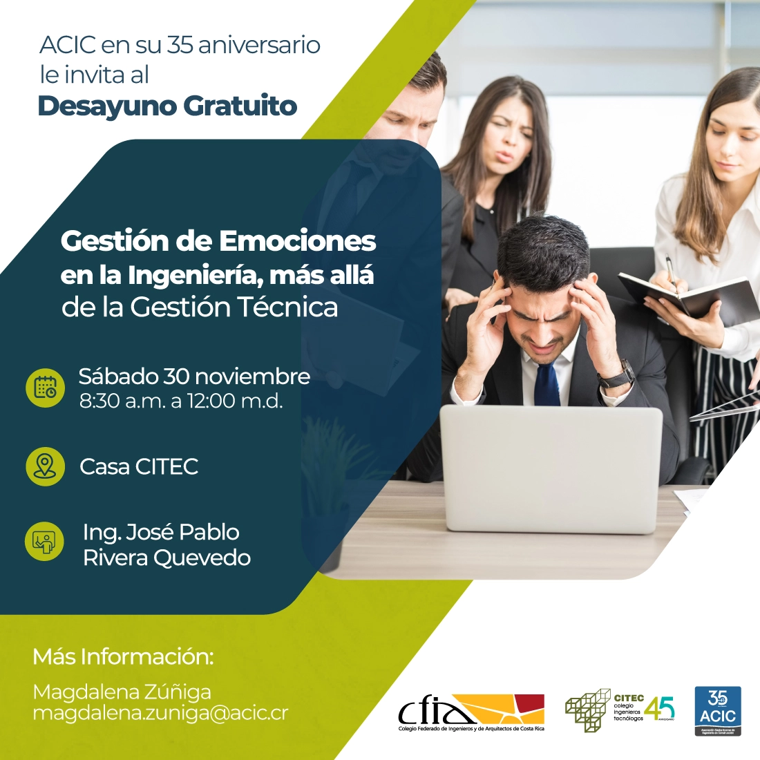 Desayuno Gratuito Gestión de Emociones en la Ingeniería, más allá de la Gestión Técnica