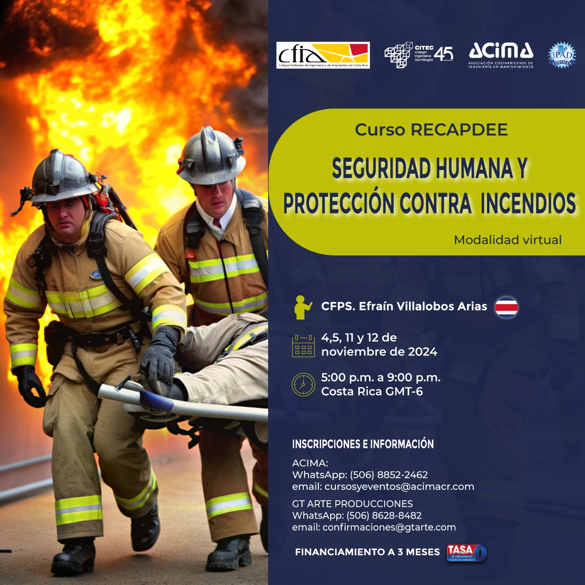 Curso RECEPDEE Seguridad Humana contra Incendios