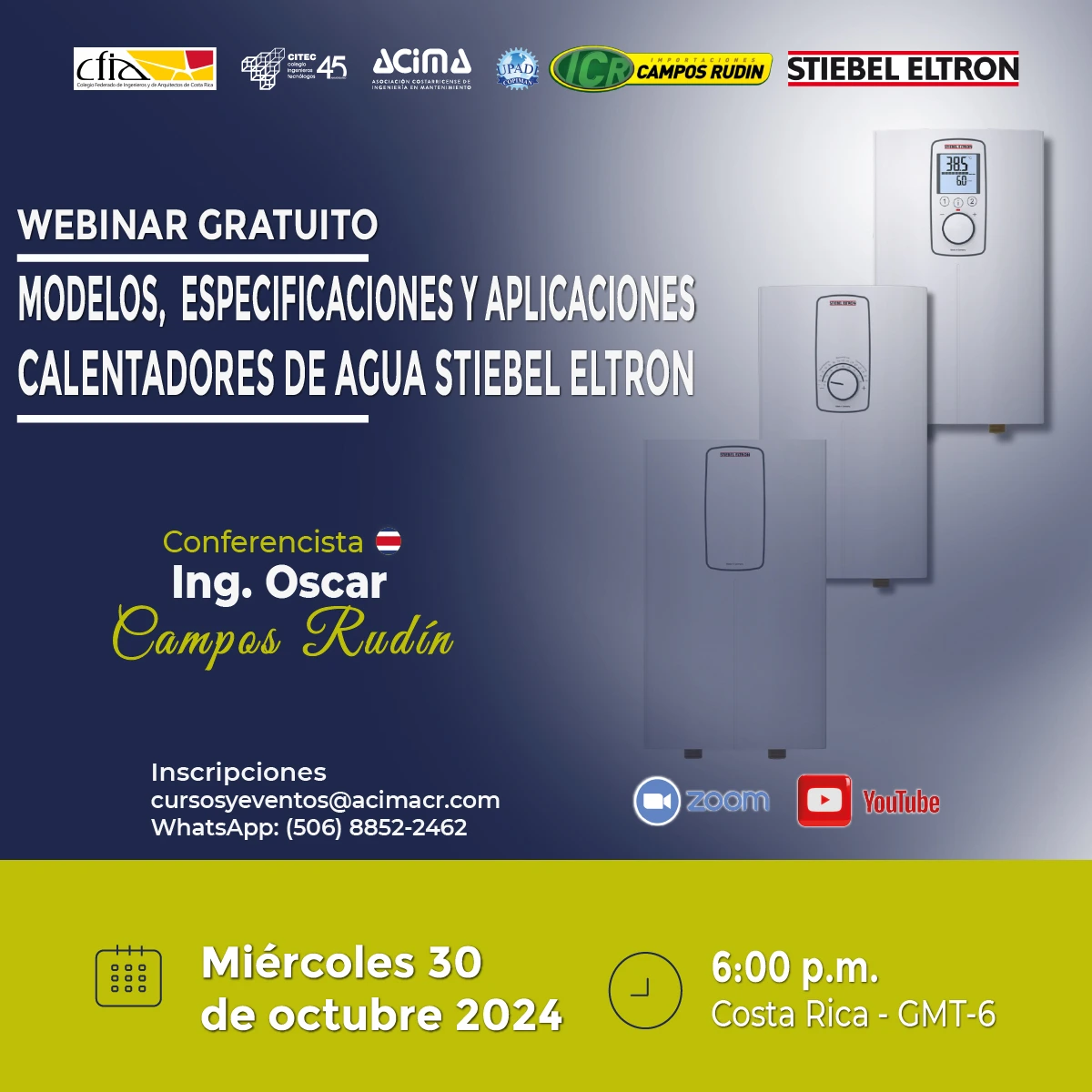 Webinar Modelos, Especificaciones y Aplicaciones de Calentadores de Agua STIEBEL ELTRON