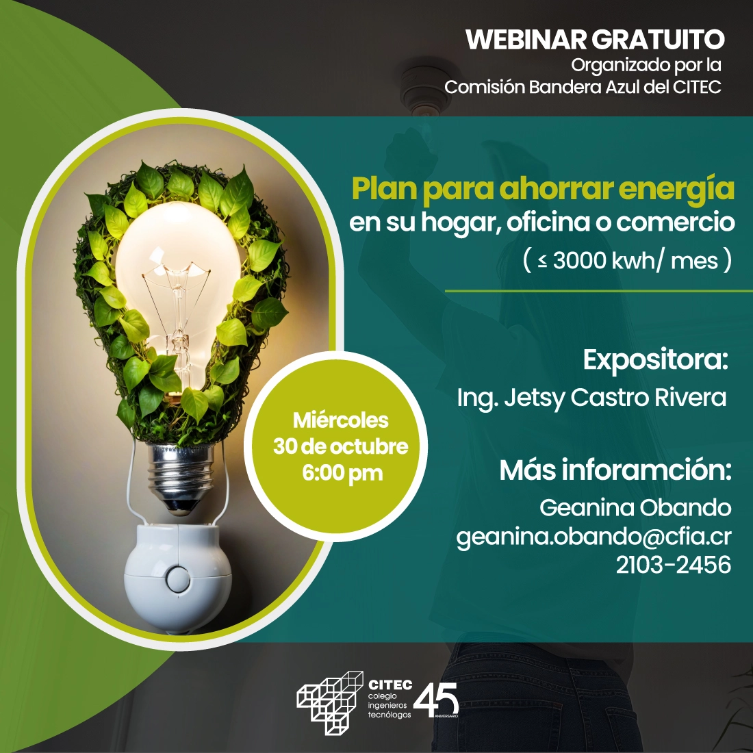 Webinar Plan para ahorrar energía en hogar, oficina o comercio