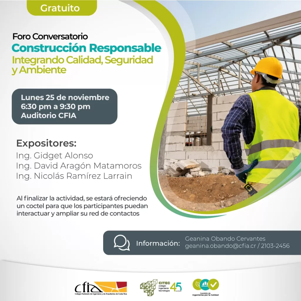 Foro Conversatorio Construcción Responsable Integrando Calidad, Seguridad y Ambiente