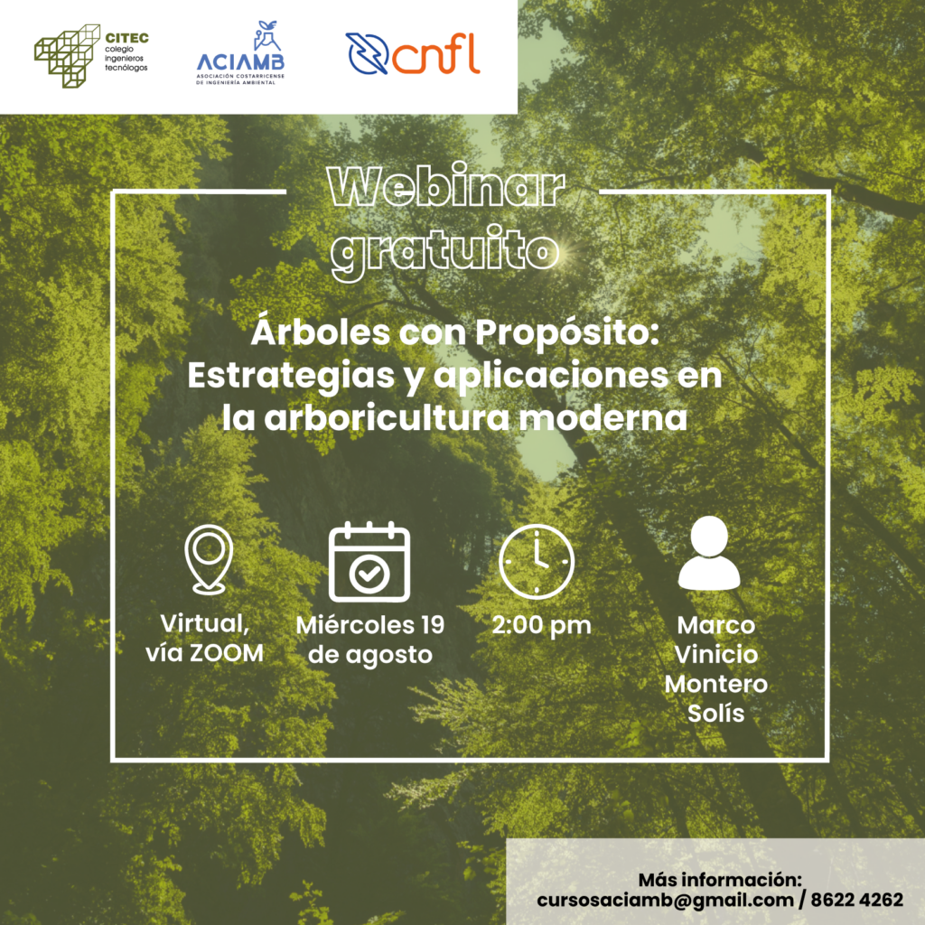 Webinar Árboles con Propósito: Estrategias y Aplicaciones en la Arboricultura Moderna
