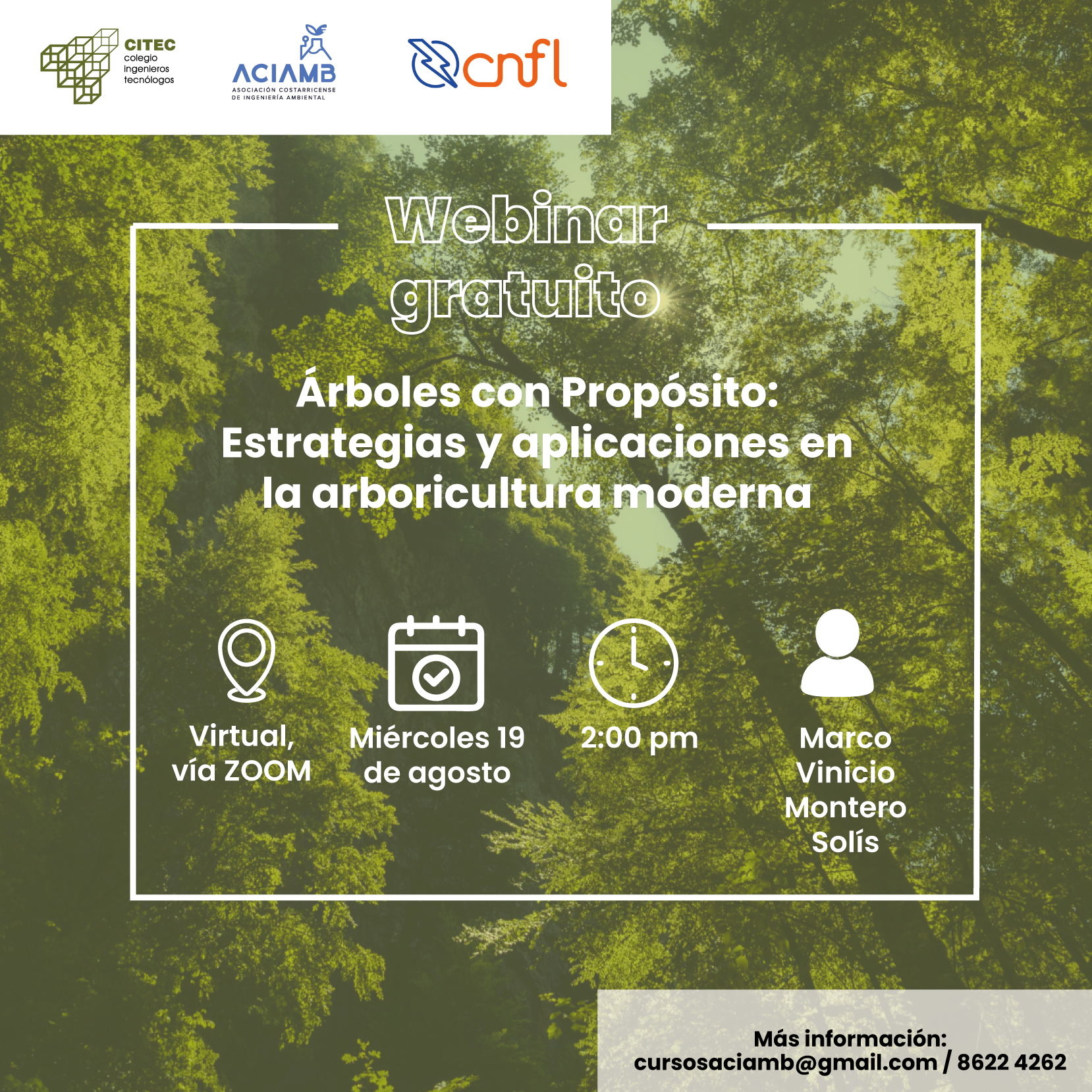 Webinar Árboles con Propósito: Estrategias y Aplicaciones en la Arboricultura Moderna