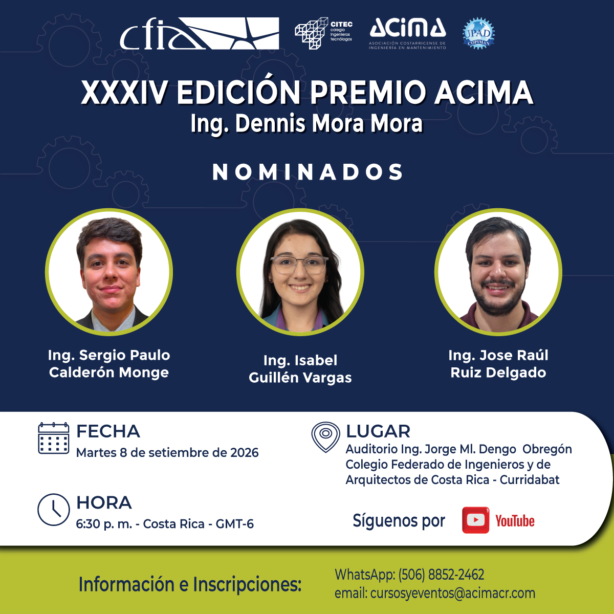XXXIV Edición Premio ACIMA Ing. Dennis Mora Mora